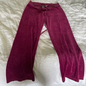 Wine color juicy sweatpants petite